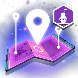 A map showing the location of a nearby Autophage planetary settlement, acquired from an <span class="typeSPECIAL">Autophage Synthesis Terminal</span>.