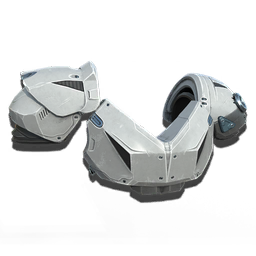 Powerful shoulder armor, this Exosuit augmentation comes with high-voltage connections into the user's skeletal system. This current jolts the user's body as required, manipulating the muscles into their optimal defensive posture.