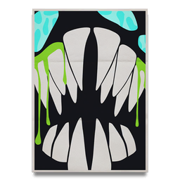 An exclusive piece of self-adhesive, crease-proof wall art.