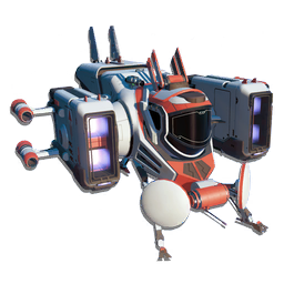 An exclusive <span class="typeSTELLAR">Starship</span>, pre-fitted with an upgraded <span class="typeTECHNOLOGY">Hyperdrive</span> for efficient galactic exploration.