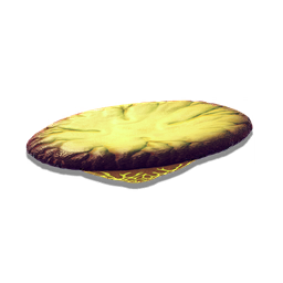 This fungal growth, identifiable by its wide, smooth cap and luminescent pores, is native to a variety of cave biomes. Saucer Fungi enjoy a symbiotic relationship with many species of burrowing creatures.