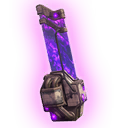 A pane of watchful <span class="typeSPECIAL">g l a s s</span>, retrieved from the smoking remains of the corrupted swarm's <span class="typeTECHNOLOGY">Dissonance Resonators</span>. It emits more light than it reflects, casting a faint purple hue on its surroundings.