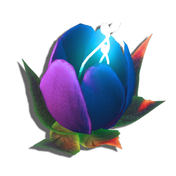 A small, attractive plant, native to humid climates. This petalled variety is in the early stage of blooming. The dewy "tassels" radiate a gentle light, attracting nocturnal pollinators.