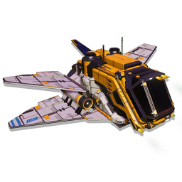 An exclusive <span class="typeSTELLAR">Starship</span>, pre-fitted with a <span class="typeTECHNOLOGY">Teleport Receiver</span> for quick transportation of cargo.