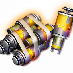 A slightly glowing bundle of fusion cores.