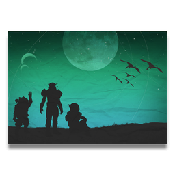 An exclusive piece of self-adhesive, crease-proof wall art.