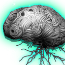 This web of living tissue has grown its own metallic filaments, a mesh of silver and flesh. It crackles with its own electric charge, a network in need of its nodes.