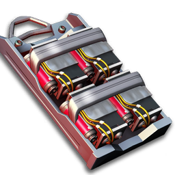 A packet of well-isolated industrial batteries.