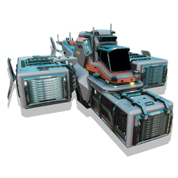 An exclusive <span class="typeSTELLAR">Starship</span>. This  A-class hauler benefits from shield and inventory capacity bonuses, and is pre-installed with a selection of technologies and upgrades.