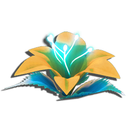 A small, attractive plant, native to humid climates. This petalled variety is in the mature stage of blooming. The dewy "tassels" radiate a gentle light, attracting nocturnal pollinators.