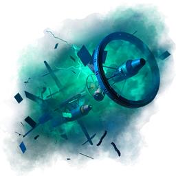 The remains of a long-abandoned <span class="typeSTELLAR">frigate</span>. Despite its ruined condition, it sails on through the stars...