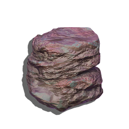 A natural chunk of sedimentary rock, its surface unmarred by tool marks.